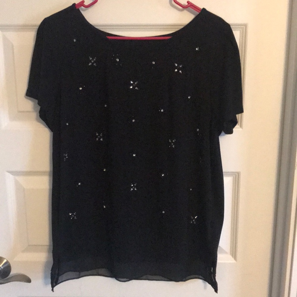 Top knit short sleeve